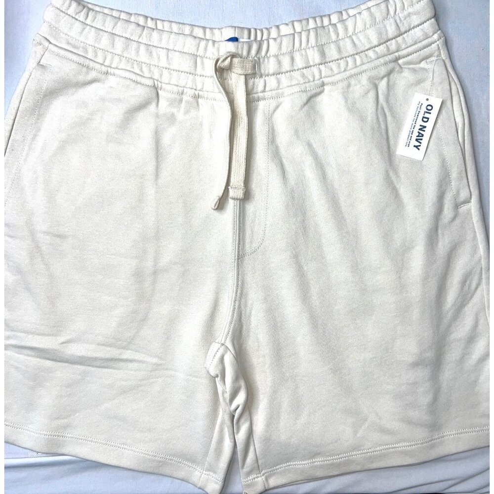 Old Navy Mens Beige Cotton Blend Drawstring Shorts Size M